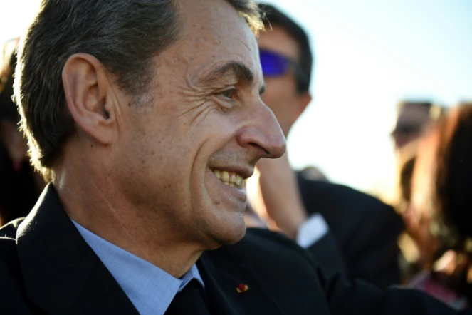 L'ancien président français Nicolas Sarkozy, le 22 novembre 2017 à Saint-Aignan-sur-Cher