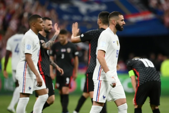 Les joueurs de l'équipe de France battus par la Croatie en Ligue des nations à Saint-Denis, le 13 juin 2022 