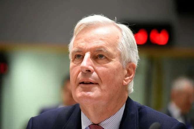 Le négociateur en chef de l'Union européenne pour le Brexit Michel Barnier lors d'une réunion avec les 27 ministres de l'Union en charge des Affaires européennes, le 12 novembre 2018 à Bruxelles