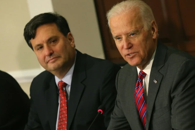 Jo Biden (D) et Ron Klain (G) le 13 novembre 2014 à Washington