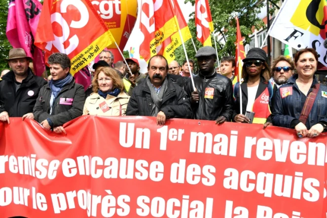 Le secrétaire général de la CGT Philippe Martinez à la manifestation parisienne du 1er mai 2018