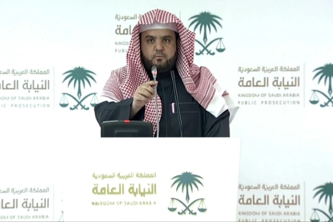 Caputre d'écran tirée d'une vidéo publiée par le ministère saoudien des médias montrant le vice-procureur général du royaume, Shalaan al-Shalaan, le 23 décembre 2019 à Ryad