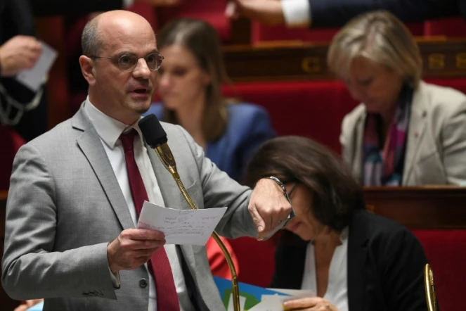 Le ministre de l'Education Jean-Michel Blanquer le 6 février 2019 à l'Assemblée nationale à Paris