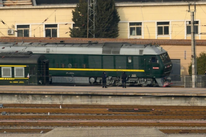 Le train spécial du dirigeant nord-coréen Kim Jong Un quitte la gare de Pékin le 9 janvier 2019