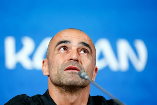 Le coach espagnol de la Belgique Roberto Martinez en conférence de presse de veille de match à Kazan, le 5 juillet 2018