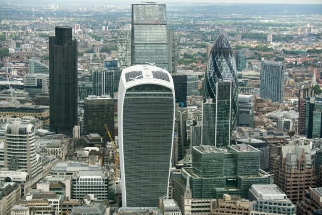 Vue du quartier financier à Londres le 24 juin 2016