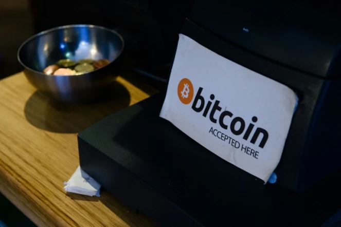 Un café acceptant la monnaie numérique bitcoin à Dublin, le 23 février 2016