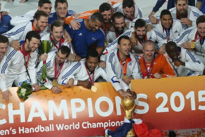 Les Français champions du monde de handball, le 1er février 2015 à Doha