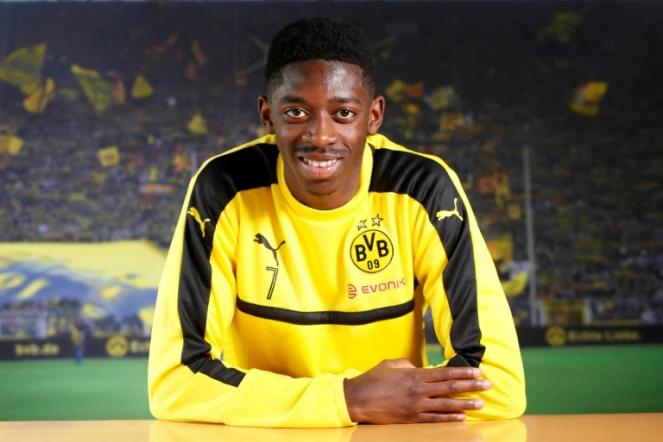 Ousmane Dembélé interviewé à Dortmund, le 16 février 2017