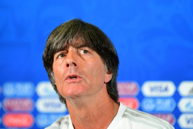 Le sélectionneur de l'équipe d'Allemagne Joachim Löw en conférence de presse, le 26 juin 2018 à Kazan