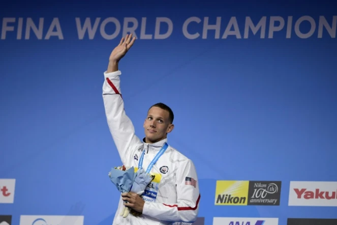 L'Américain Caeleb Dressel sacré sur 100m libre aux Mondiaux de Budapest, le 27 juillet 2017 
