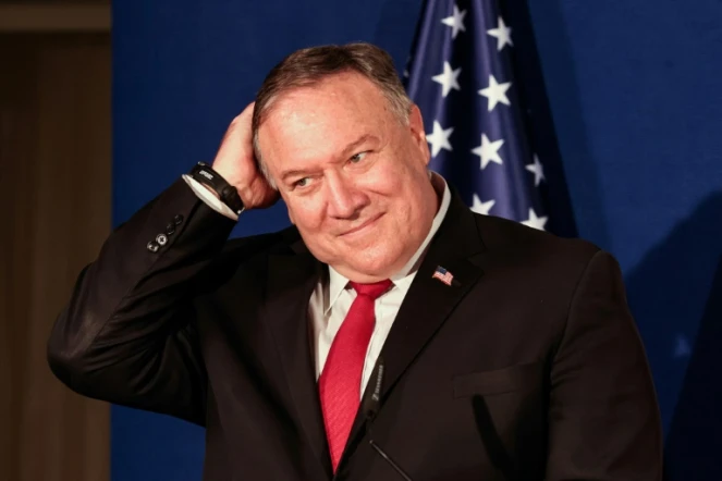 Le secrétaire d'Etat américain Mike Pompeo à Jérusalem, le 18 novembre 2020