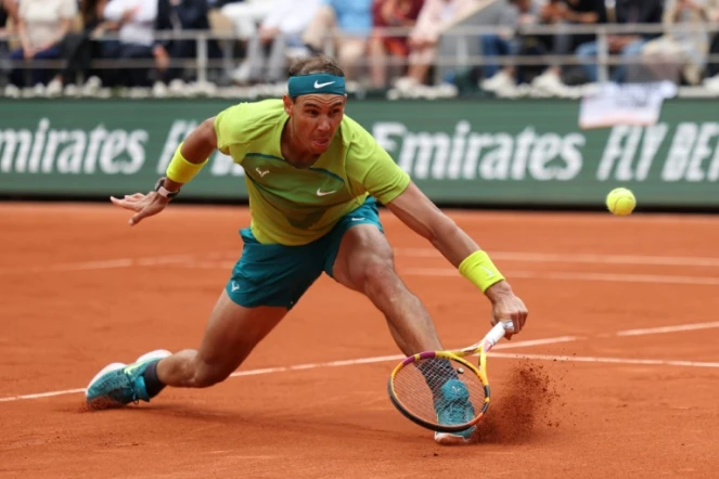 Rafael Nadal lors de sa finale victorieuse à Roland-Garros face à Casper Ruud, le 5 juin 2022