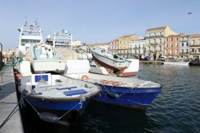 Des bateaux de pêche dans le port de S7te, dans le sud-est de la France, le 2 février 2010