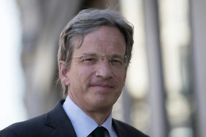 Fabrice Fries arrive à l'Agence France-Presse à Paris, le 11 avril 2018