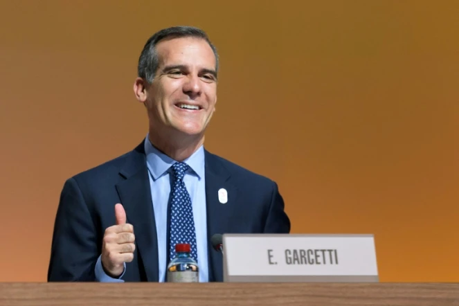 Le maire de Los Angeles Eric Garcetti à Lausanne, le 11 juillet 2017