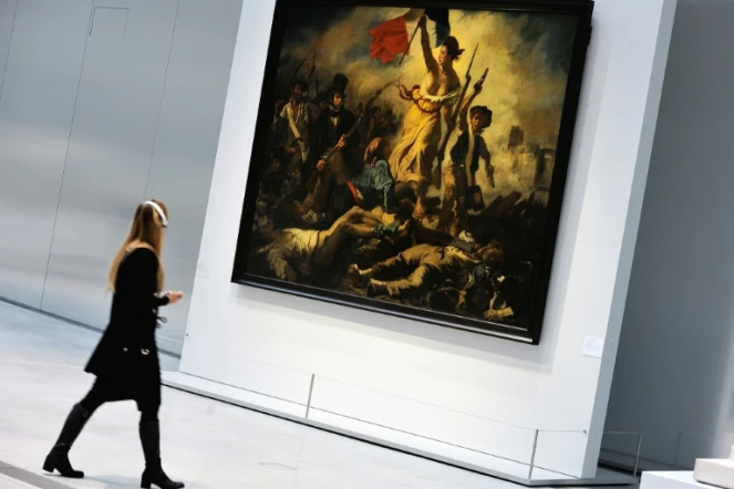 "La liberté guidant le peuple" d'Eugène Delacroix exposée au musée du Louvre-Lens, le 3 décembre 2012