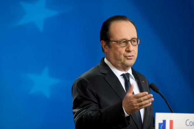 François Hollande lors d'une conférence de presse le 17 décembre 2015 à Bruuxelles