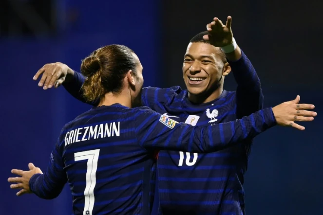 Les Bleus se sont défaits de la Croatie à Zagreb, en Ligue des nations, grâce à des buts d'Antoine Griezmann et Kylian Mbapp, le 14 octobre 2020 