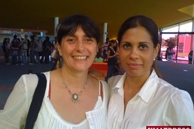 Sylvie Pialat (à gauche) en compagnie de Fabienne Redt. La productrice du cinéaste français Maurice Pialat avait séjourné à La Réunion en avril 2009