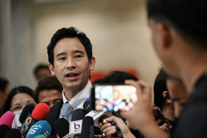Le chef du parti MFP Pita Limjaroenrat le 7 août 2024 à Bangkok en Thaïlande