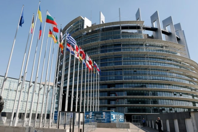 Vue générale du Parlement européen, à Strasbourg, le 9 mai 2022