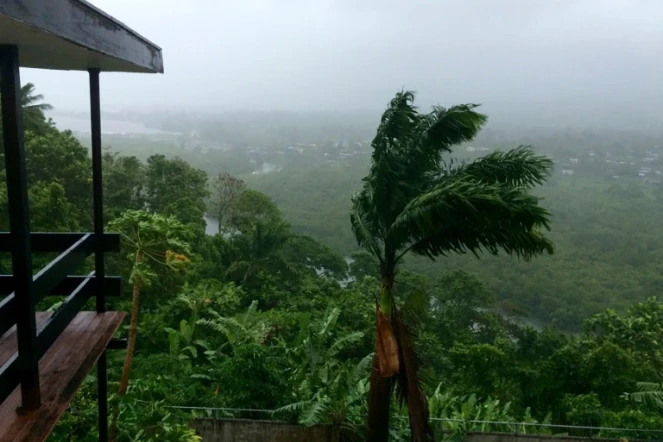 Photo prise le 20 février 2016 et fournie le 21 février par l'Unicef, montrant un paysage de Tamavua (Fidji) touché par le plus puissant cyclone de l'histoire des îles Fidji
