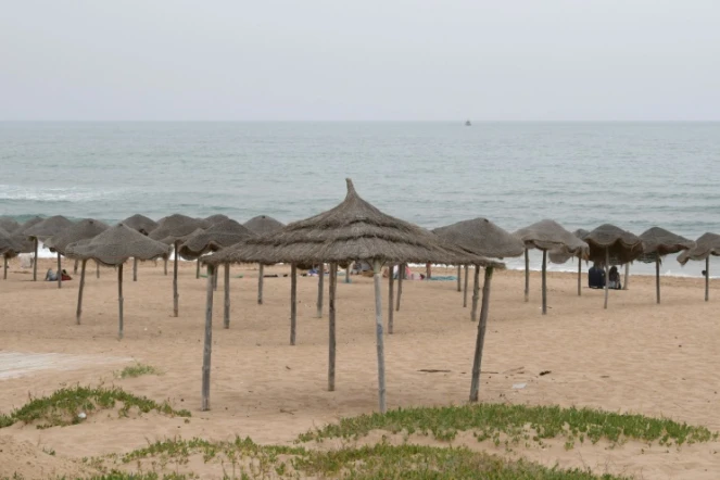 La plage de La Marsa près de Tunis le 16 mai 2020