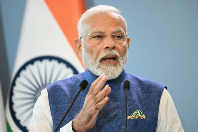 Le Premier ministre indien Narendra Modi à Varsovie le 22 août 2024