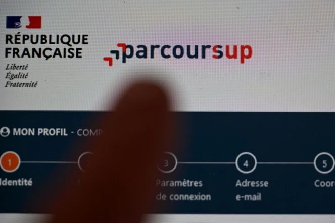 Page web de la plateforme Parcoursup, le 18 janvier 2023 à Rennes