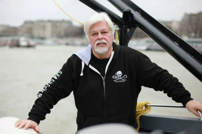 Paul Watson, le fondateur de l'ONG Sea Shepherd à Paris, le 15 janvier 2015 