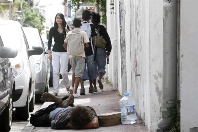 SDF dans les rues de Saint-Denis