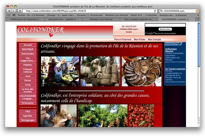 capture d'écran de l'e-commerce Kolifondker.com