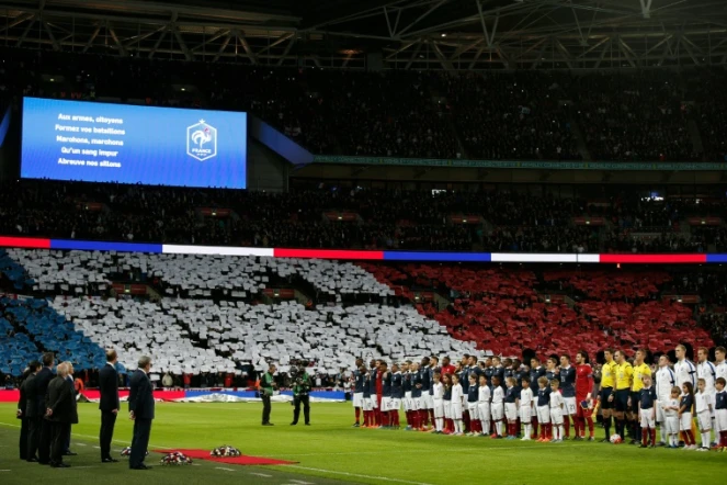 La Marseillaise avant Angleterre-France à Wembley, le 17 novembre 2015