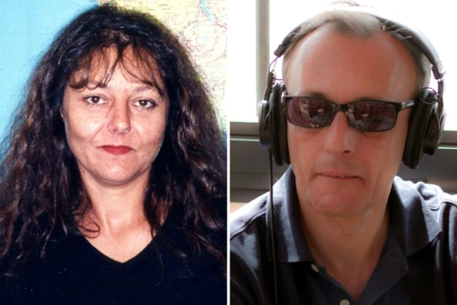 Montage en date du 2 novembre 2013 de deux portraits d'archives de  Ghislaine Dupont et Claude Verlon, deux journalistes de RFI assassinés au Mali en 2013