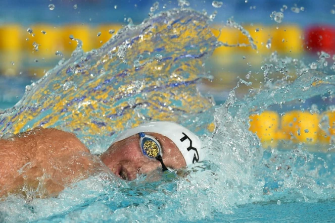 La Française Charlotte Bonnet lors de la finale du 200 m libre à l'Euro de natation, le 6 août 2018 à Glasgow