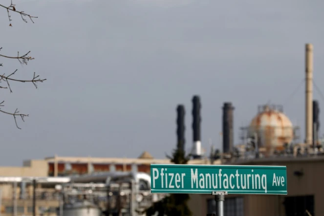 L'usine Pfizer à Kalamazoo, dans le Michigan, où est fabriqué le vaccin contre le Covid-19, le 11 décembre 2020