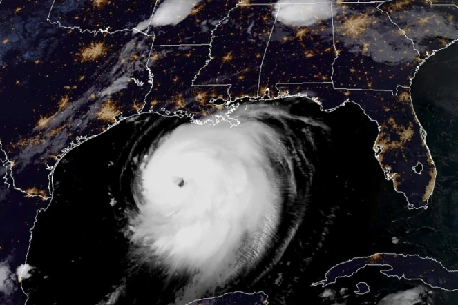 Image satellite de l'ouragan Laura dans le Golfe du Mexique, le 26 août 2020