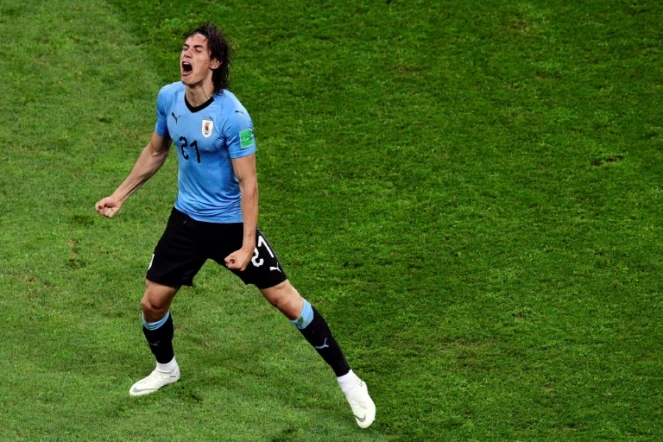 L'attaquant uruguayen Cavani, buteur lors du 8e de finale face au Portugal, à Sotchi, le 30 juin 2018