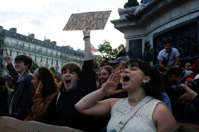 Rassemblement anti-extrême droite sur la place de la République à Paris, le 10 juin 2024