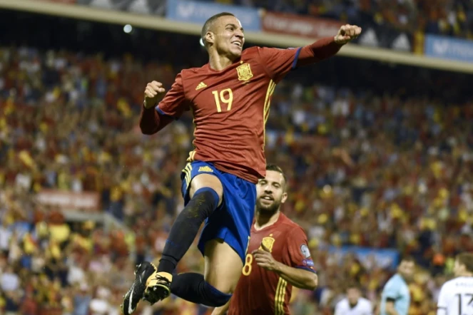 L'attaquant espagnol Rodrigo Moreno a idéalement lancé la "Roja" contre l'Albanie à Alicante, dans les éliminatoires du Mondial, le 6 octobre 2017 