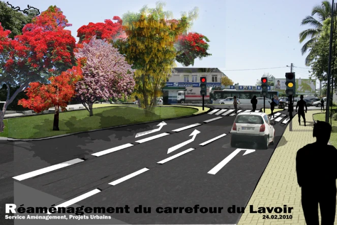 Projet d'aménagement de l'intersection du Boulevard de la Providence et de la rue Mazagran (Photo : Ville de Saint-Denis)