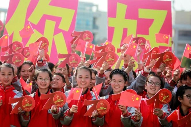 Evénement célébrant le 70e anniversaire de la Chine communiste à Yangzhou (est) le 28 septembre 2019