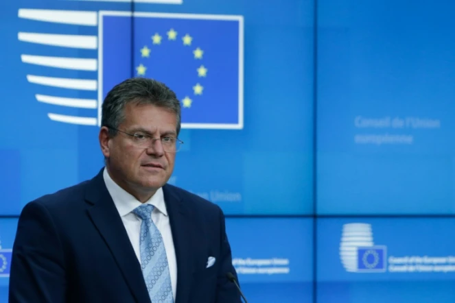 Le vice-président de la Commission européenne, Maros Sefcovic, le 22 septembre 2020 à Bruxelles