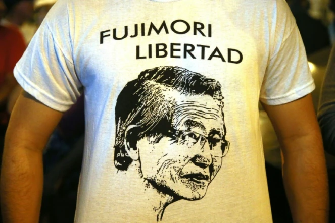 Un partisan d'Alberto Fujimori le 24 décembre 2017 à Lima