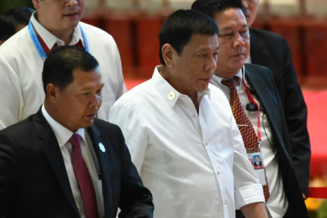 Le président philippin Rodrigo Duterte le 6 septembre 2016 à Vientiane