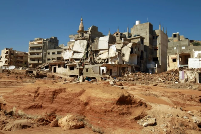 La ville de Derna, dans l'est de la Libye, dévastée par la tempête Derna le 15 septembre 2023