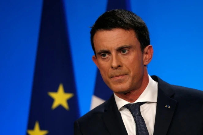 Le Premier ministre Manuel Valls lors de son discours après le 2e tour des élection régionales, le 13 décembre 2015 à Paris