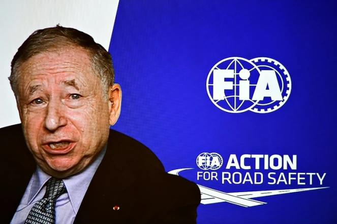 Le président de la FIA, Jean Todt, lors d'une conférence de presse en vidéo conférence sur les règles de la F1 à partir de 2021, le 31 octobre 2019 à Austin