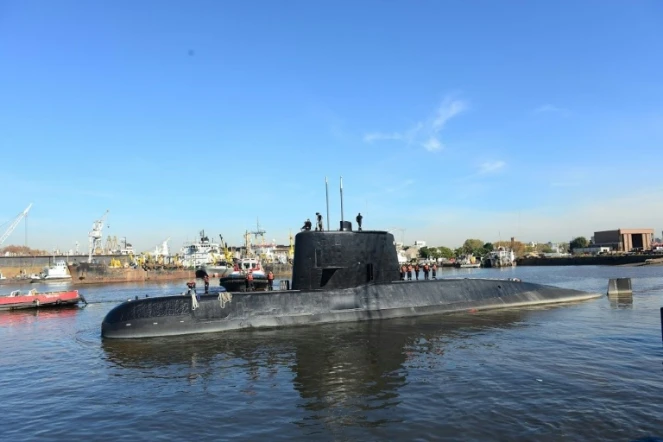 Photo transmise par la marine argentine du sous-marin militaire argentin San Juan en 2014